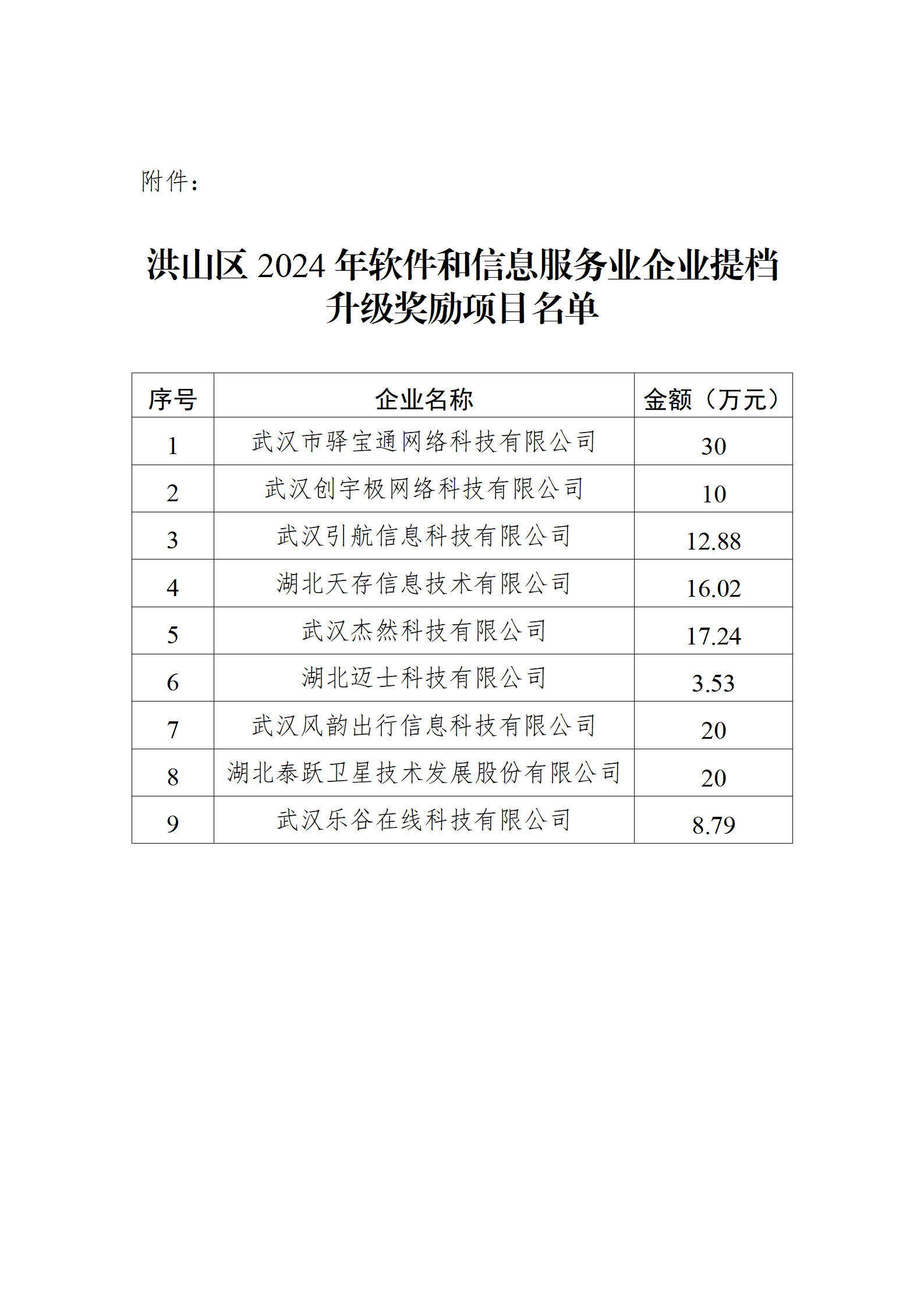 洪山区2024年软件和信息服务业企业提档升级奖励项目名单_02.png